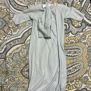 Angel Dear Soft Blue Newborn sleeping gown with matching hat